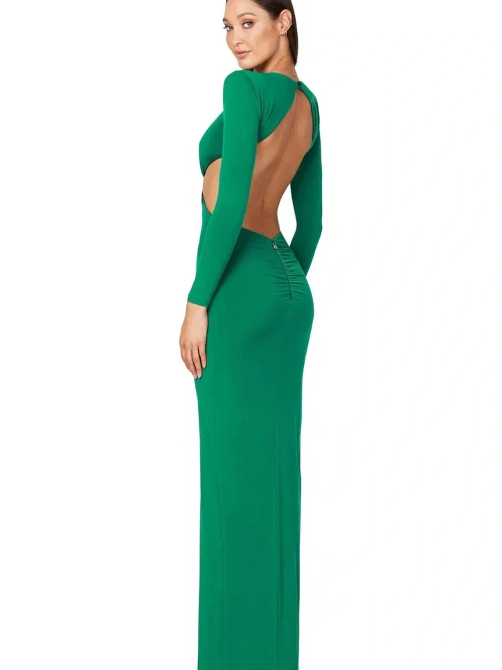 Nookie Emerald Cutout Long-Sleeve Maxi Dress